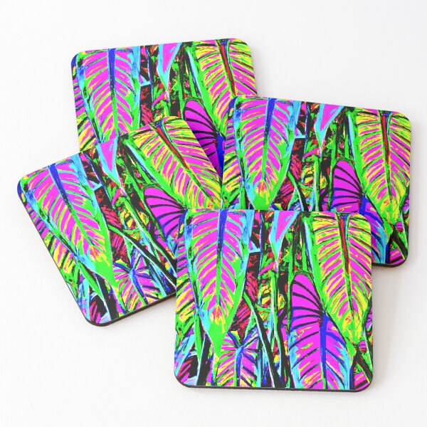 Item preview, VividNeon Leaves Pattern designed and sold by Health And Fitness Posts e-Store.