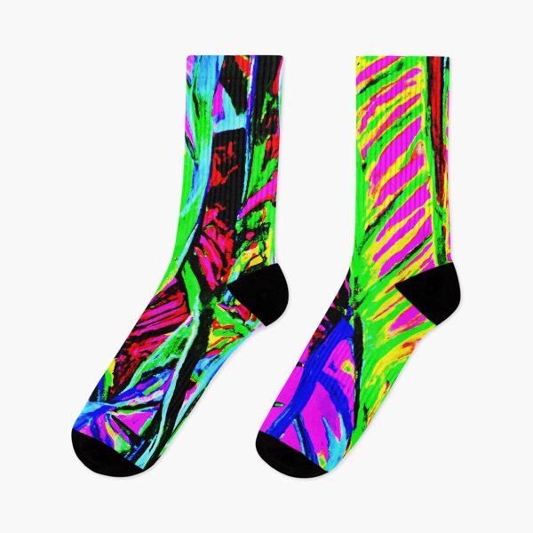 Item preview, VividNeon Leaves Pattern designed and sold by Health And Fitness Posts e-Store.