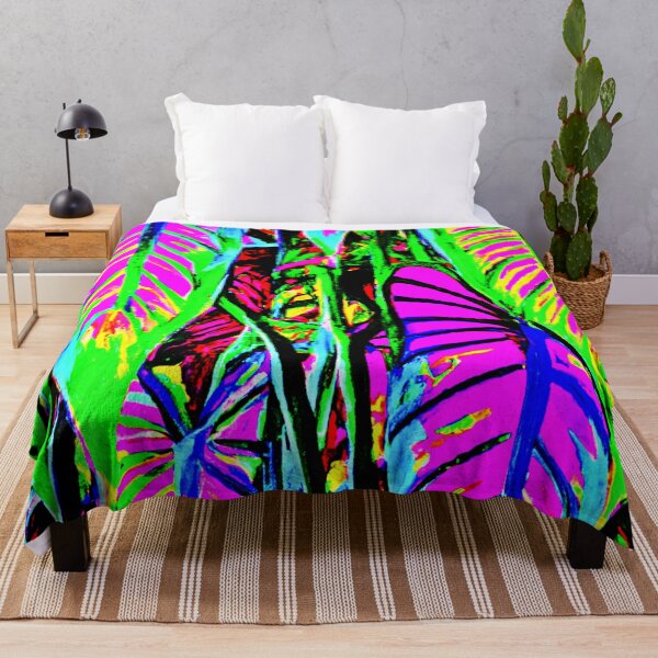 Item preview, VividNeon Leaves Pattern designed and sold by Health And Fitness Posts e-Store.