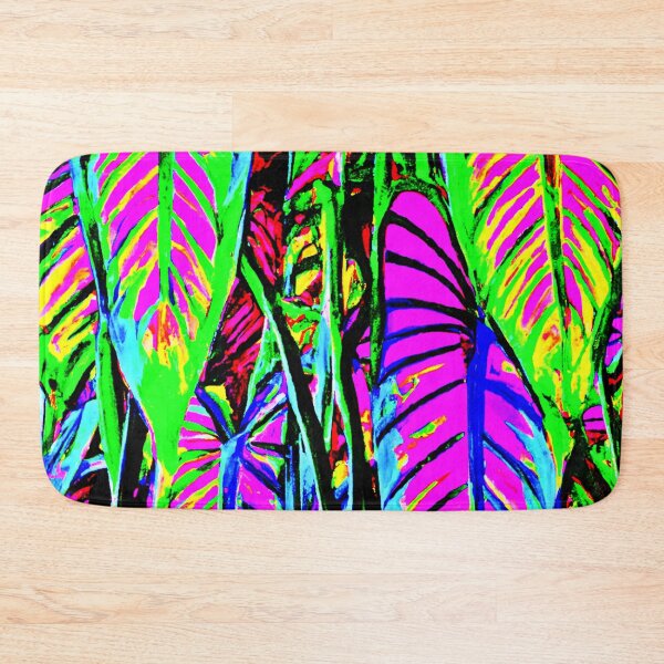 Item preview, VividNeon Leaves Pattern designed and sold by Health And Fitness Posts e-Store.