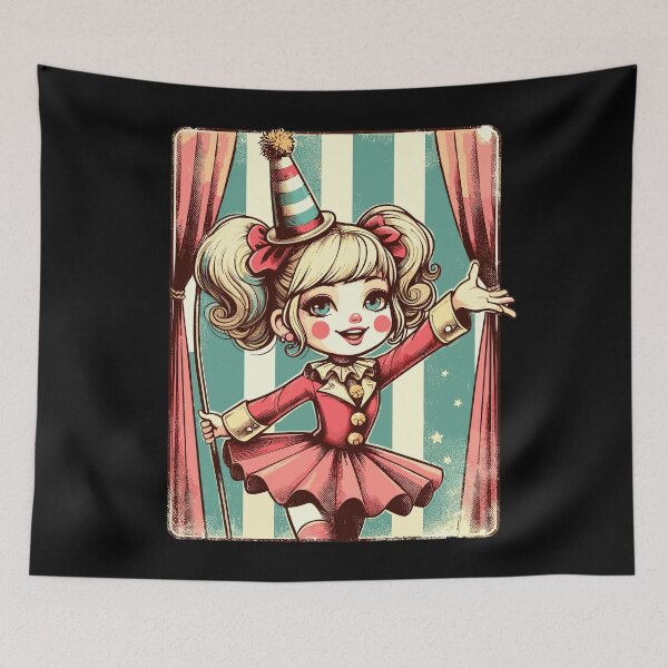 Item preview, Retro Funny Circus Girl designed and sold by TomFrontierArt.