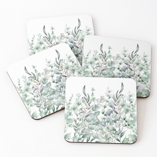 Item preview, Watercolor Green Eucalyptus Leaves  designed and sold by LeafPH.