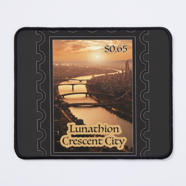 Item preview, Lunathion Crescent City Vintage Style Stamp designed and sold by Celticrose721.