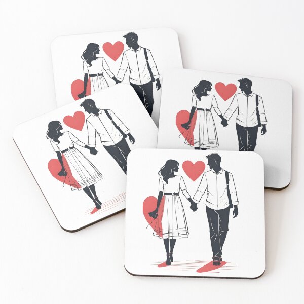 Item preview, Cute Boy and Girl Holding Hands With Heart Valentine's Day designed and sold by Asapusri.