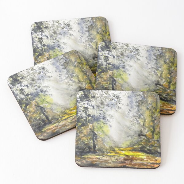 Item preview, Sunny Trail Watercolor Landscape designed and sold by TheArtCave.
