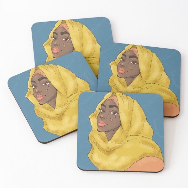 Item preview, black girl in yellow designed and sold by Slivian.