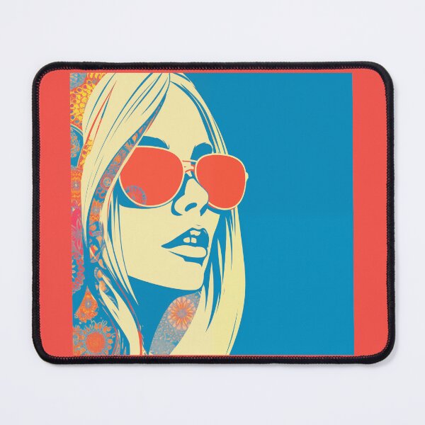 Item preview, 70s Hippie Girl With Sunglasses designed and sold by CoolMantras.