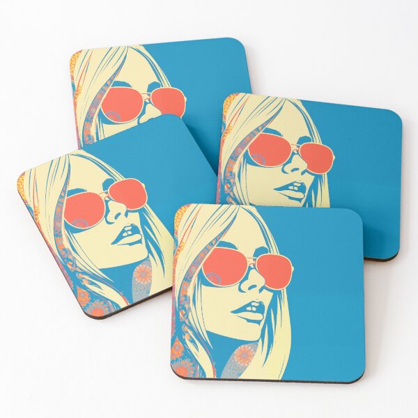 Item preview, 70s Hippie Girl With Sunglasses designed and sold by CoolMantras.