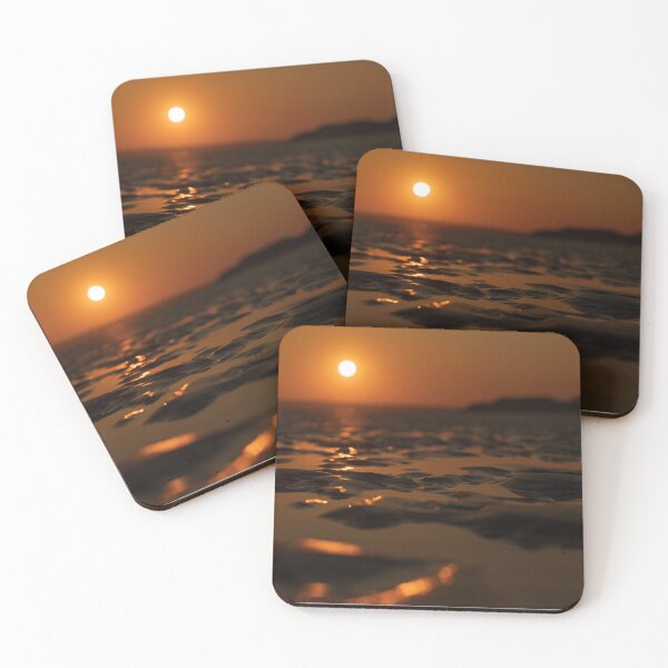 Item preview, Orange Sunset at Cefn Sidan beach, Pembrey in Wales UK designed and sold by stevehuggett.