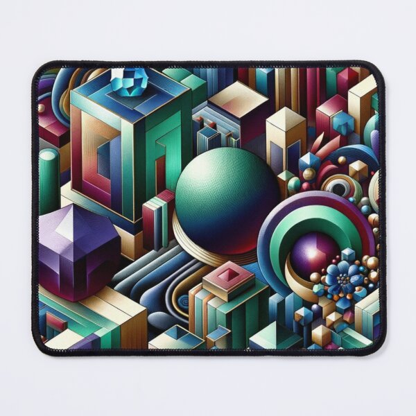 Item preview, Geometric Futuristic Colorful Jewel Cityscape Art designed and sold by mymagicstoreus.