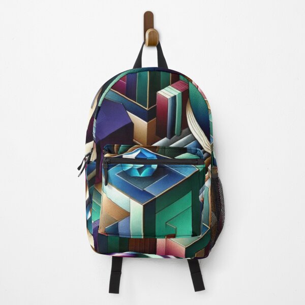 Item preview, Geometric Futuristic Colorful Jewel Cityscape Art designed and sold by mymagicstoreus.