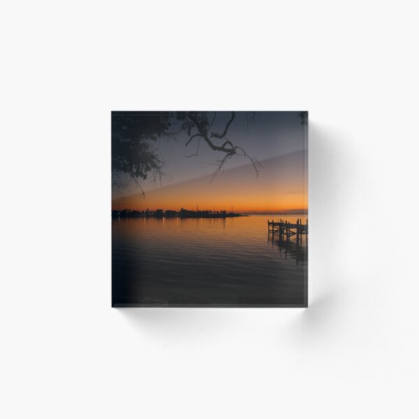 Sunset at Settlement Creek Acrylic Block