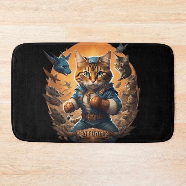 Item preview, Fighter cat posing for a poster designed and sold by cuatrilenio.