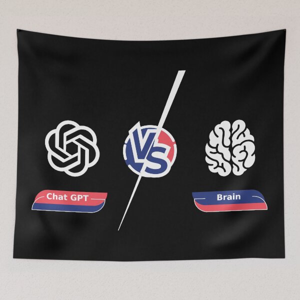 Item preview, chat gpt vs brain designed and sold by yourgeekside.