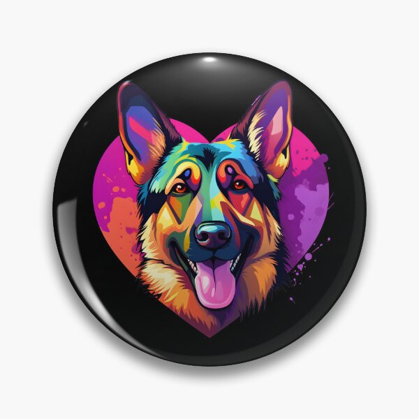 Item preview, Colorful Kawaii German Shepherd Valentine designed and sold by Leonardo Palumbo.