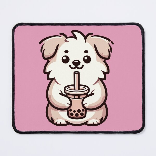 Item preview, Adorable Dog Sipping Boba Tea designed and sold by Graffiti-Space.