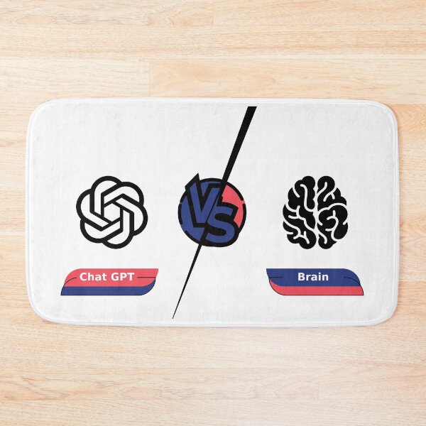 Item preview, chat gpt vs brain designed and sold by yourgeekside.