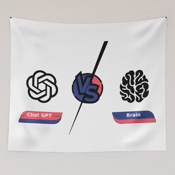 Item preview, chat gpt vs brain designed and sold by yourgeekside.