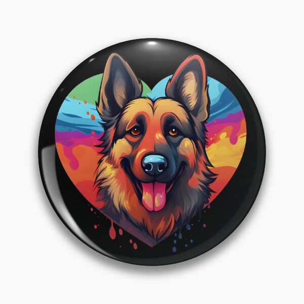 Item preview, Colorful Kawaii German Shepherd Valentine designed and sold by Leonardo Palumbo.