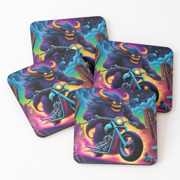 Item preview, Trippy Zombie Monster On Motorcycle designed and sold by TheDarkWardrobe.