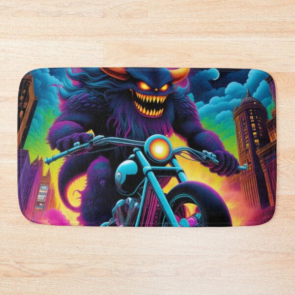 Item preview, Trippy Zombie Monster On Motorcycle designed and sold by TheDarkWardrobe.