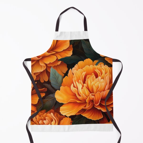 Item preview, Marigold Tile 18: Sun-Kissed Ruffles in a Field of Golden Fire Leafy Thrones designed and sold by TheBrainArt.