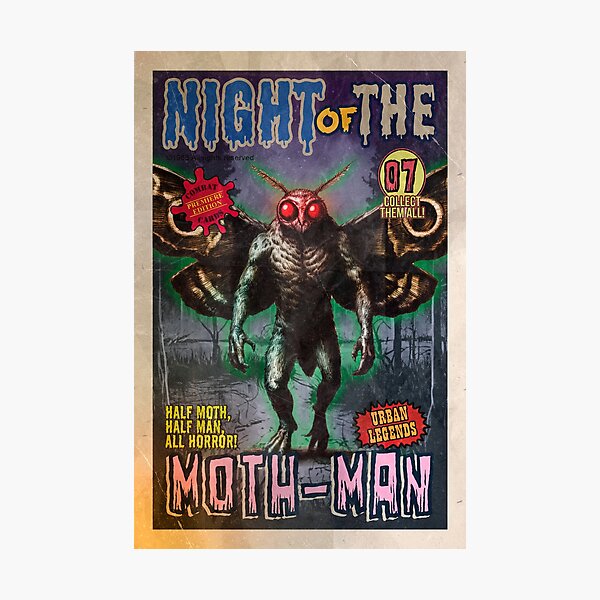 Item preview, Night of the Moth-man, retro horror designed and sold by Silurostudio.