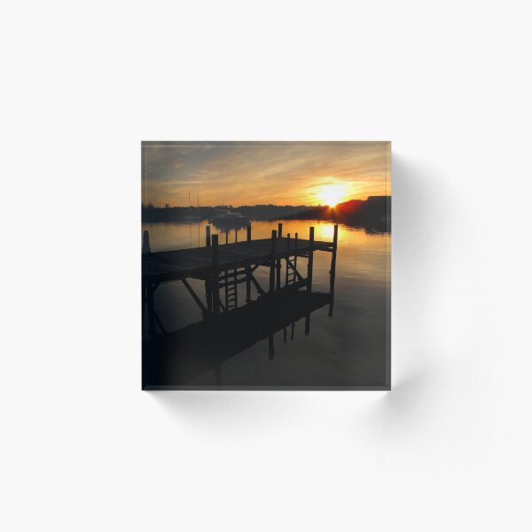 Black Sound Sunrise Acrylic Block
