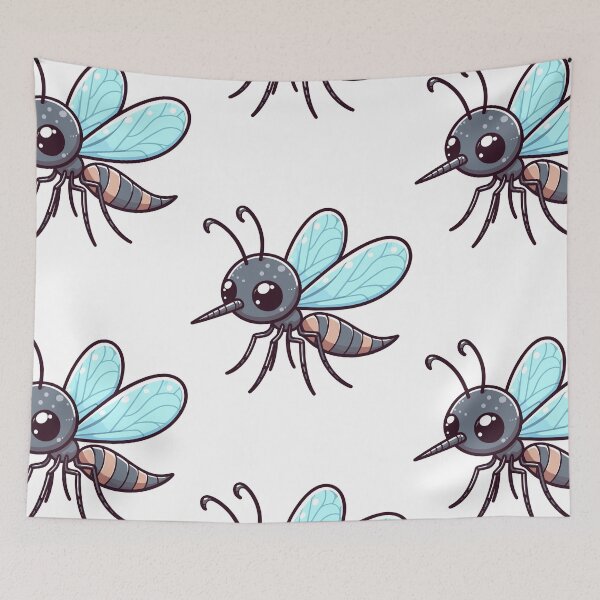 Item preview, Playful Mosquito Cartoon designed and sold by ArtfulWeave.