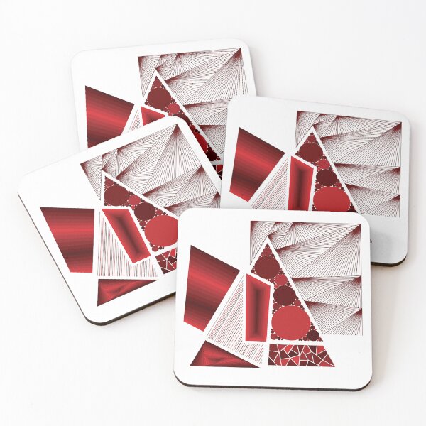 Item preview, Red Deconstructed Shapes: Diamond Triangle Rectangle designed and sold by DHTDesigns.