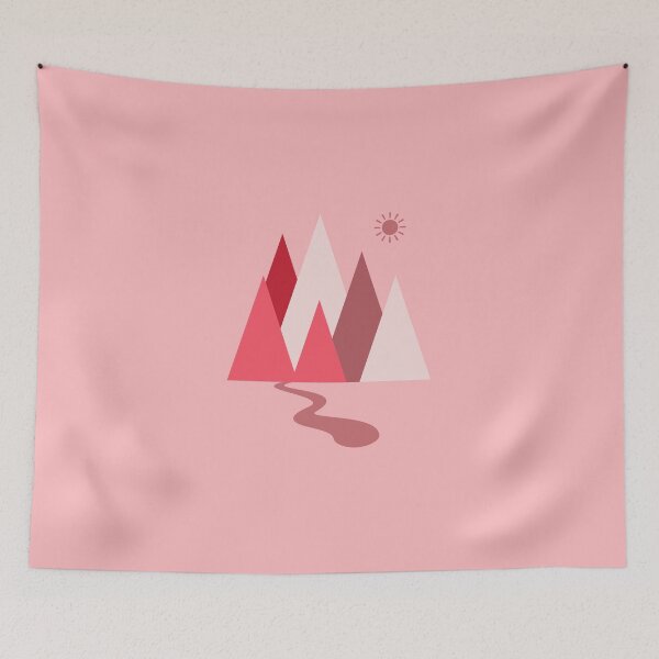 Item preview, Sun Mountain River - Pink designed and sold by ClanRaeDesign.