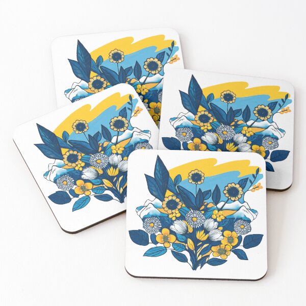 Item preview, Ukrainian flag with flower designed and sold by MariaTsy.