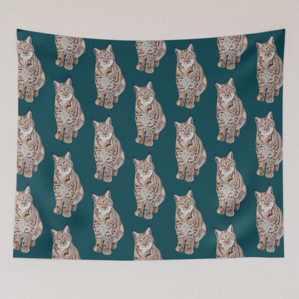 Item preview, L is for Lynx,Lynx – Elusive Wild Cat of the Northern Forests Illustration designed and sold by PrettylittlepastelUk.