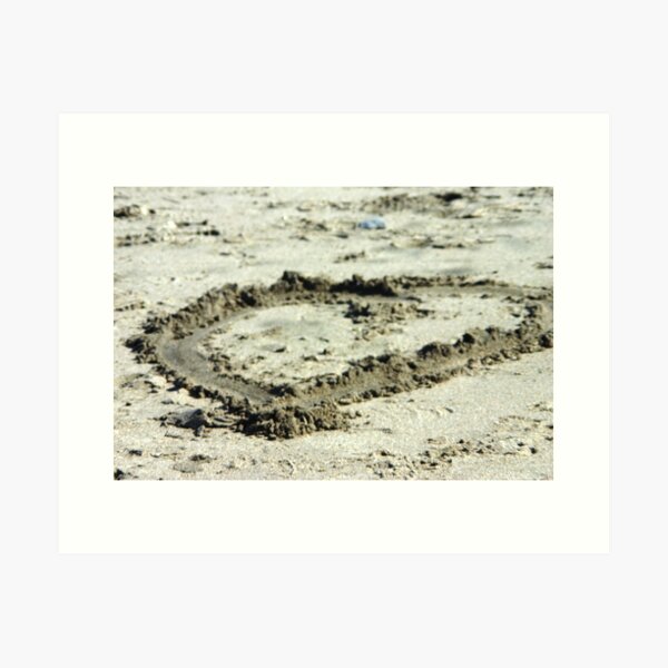 Sand Heart Art Print