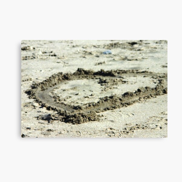 Sand Heart Canvas Print