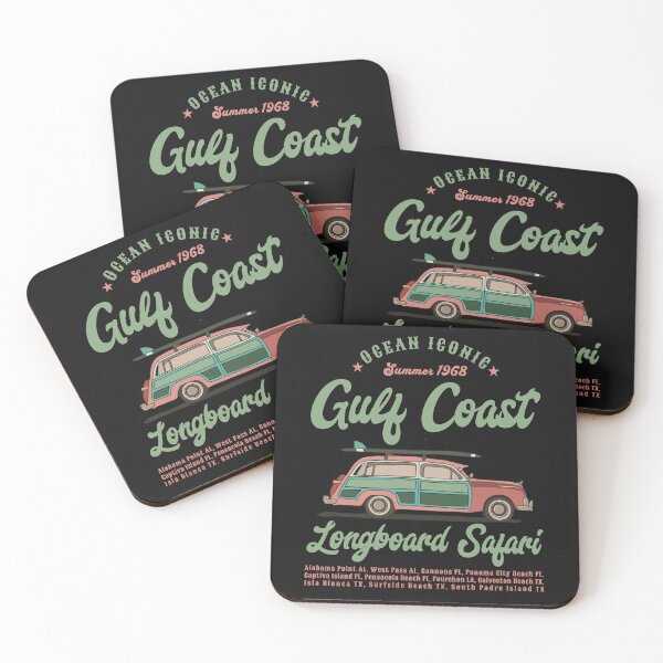 Item preview, Retro Surfing, Vintage Gulf Coast Safari Woody Wagon Design designed and sold by OceanIconic.