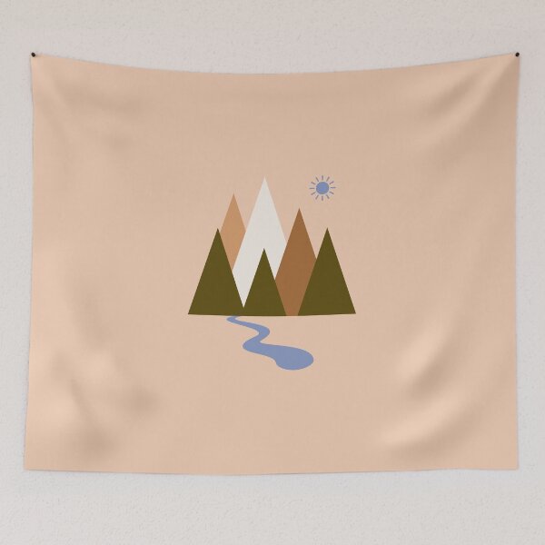 Item preview, Sun Mountain River - Brown designed and sold by ClanRaeDesign.