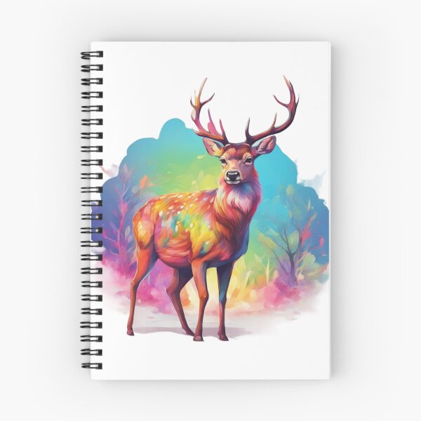 Item preview, Deer with antlers - colorful design for animals and nature lovers designed and sold by KarakitAI.