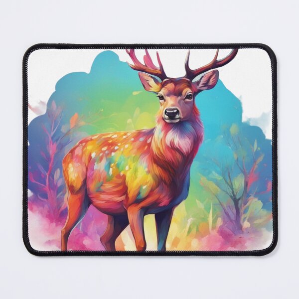 Item preview, Deer with antlers - colorful design for animals and nature lovers designed and sold by KarakitAI.