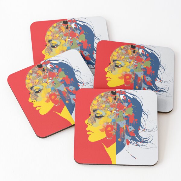 Item preview, Abstract Girl In Geometric Style 2 Colors designed and sold by CoolMantras.