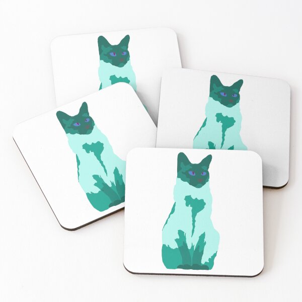 Item preview, Teal Siamese Cat designed and sold by designcardinal.