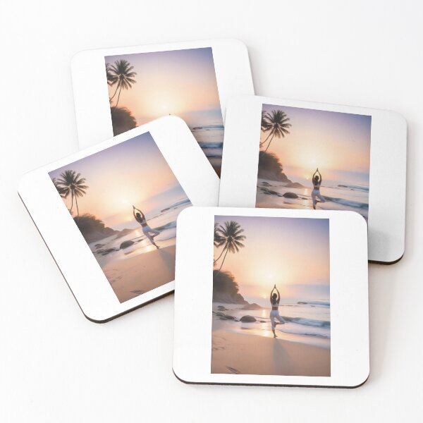 Item preview, Morning Serenity: Dawn Yoga on the Beach designed and sold by PanoramaPrints.