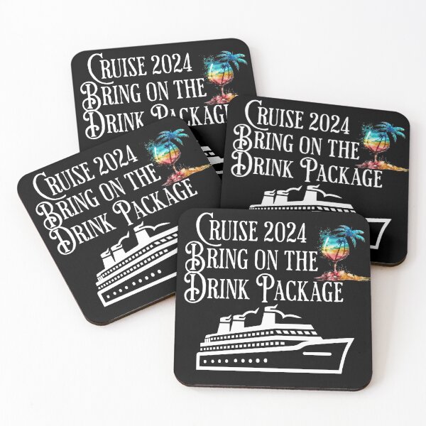 Item preview, Cruise 2024, Bring On The Drink Package! fun matching shirts cruiseship design designed and sold by LuxindaSwirl.