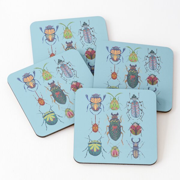 Item preview, Whimsical Cute Beetle Collage Illustration Art designed and sold by Kathy Osborne Studio.