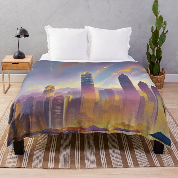 Item preview, Harbor Glow: Fauvist Night Skyline of Hong Kong designed and sold by PanoramaPrints.