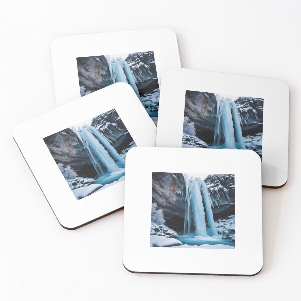 Item preview, Winter's Frosty Symphony: Ice Climbers Conquer the Frozen Waterfall designed and sold by PanoramaPrints.
