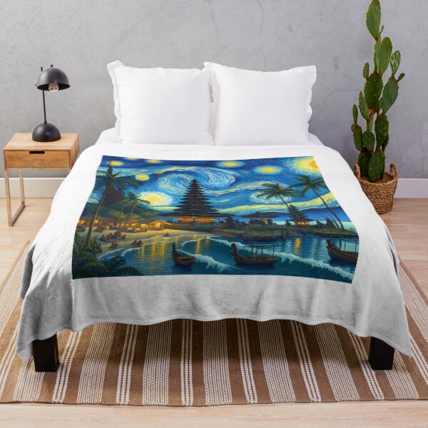 Artikelvorschau, Bali, Indonesien, Design im Stil von Vincent van Gogh Sternennacht entworfen und verkauft von CreativeSparkzz.