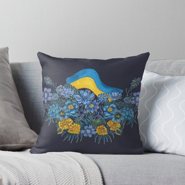 Item preview, Ukrainian blue-yellow flowers ornament designed and sold by MariaTsy.