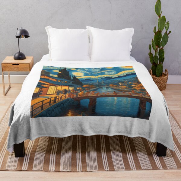 Artikelvorschau, Japan, Design im Stil von Vincent van Gogh Sternennacht entworfen und verkauft von CreativeSparkzz.