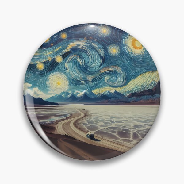 Item preview, Salar de Uyuni, Bolivia, design in the style of Vincent van Gogh Starry Night designed and sold by CreativeSparkzz.